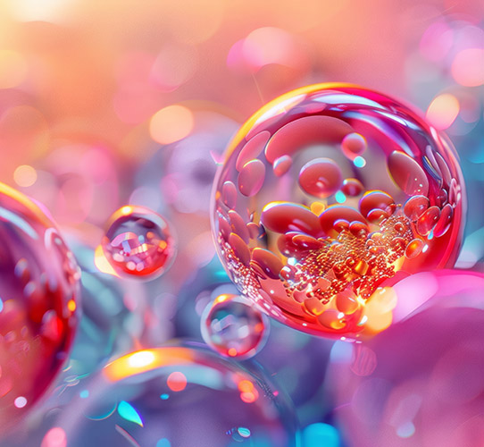 abstract and colorful image of bubbles