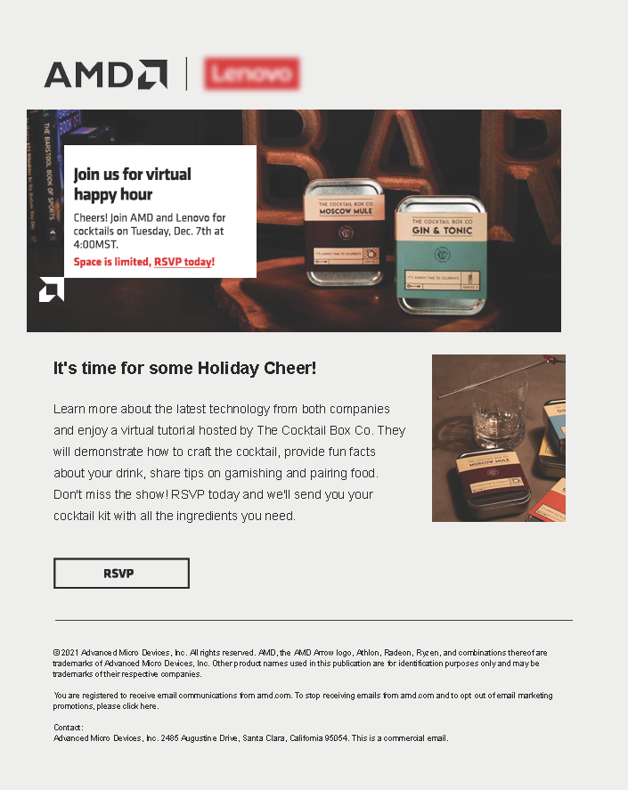 Email for AMD Virtual Happy Hour event