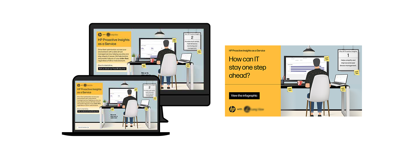 Sample animated infographic for HP